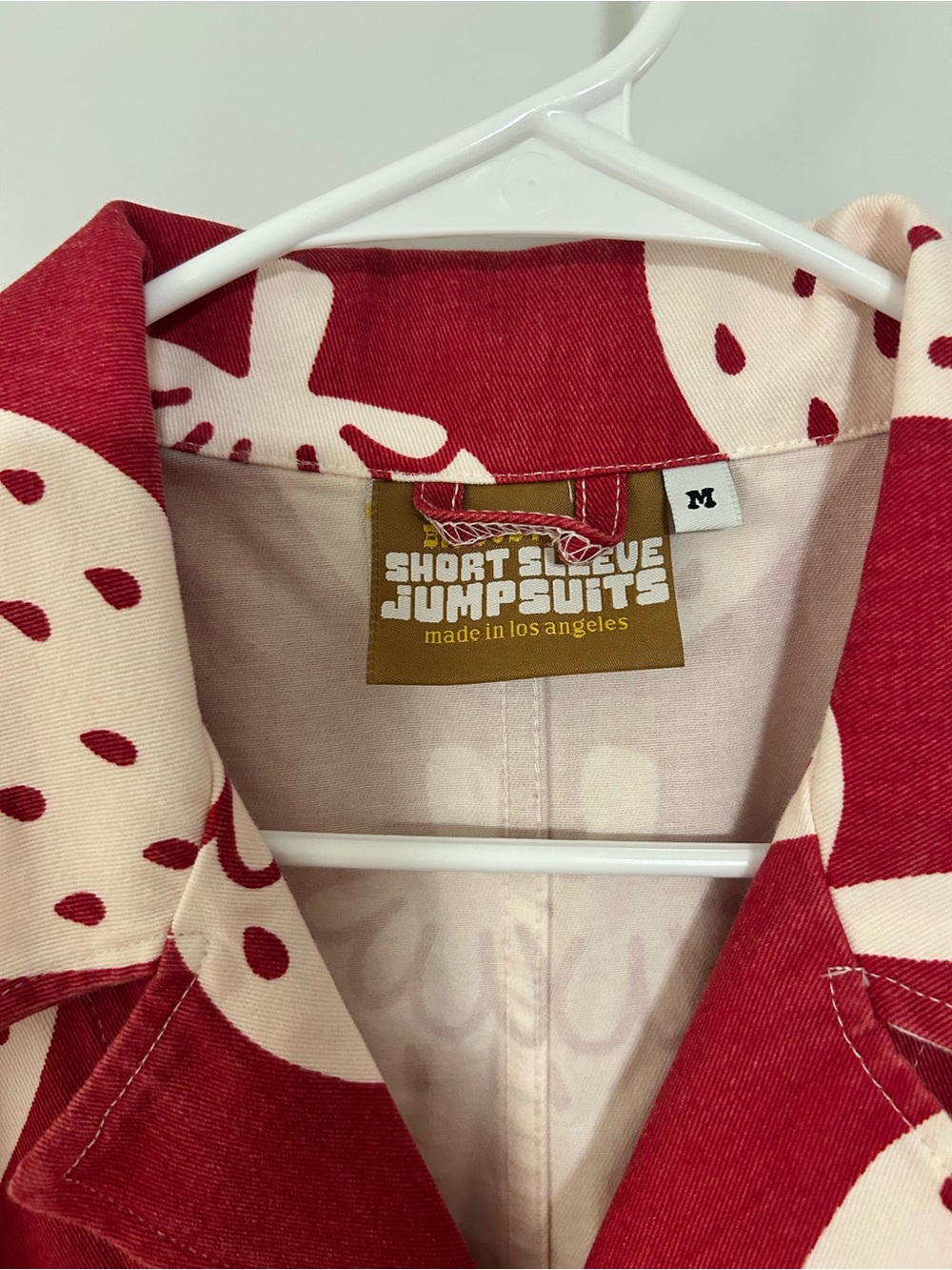 Big Bud Press Strawberry-Print Short-Sleeve Jumpsuit (Never worn!) - Picture 4 of 5